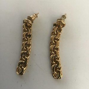 Gold Chain Stud Earrings